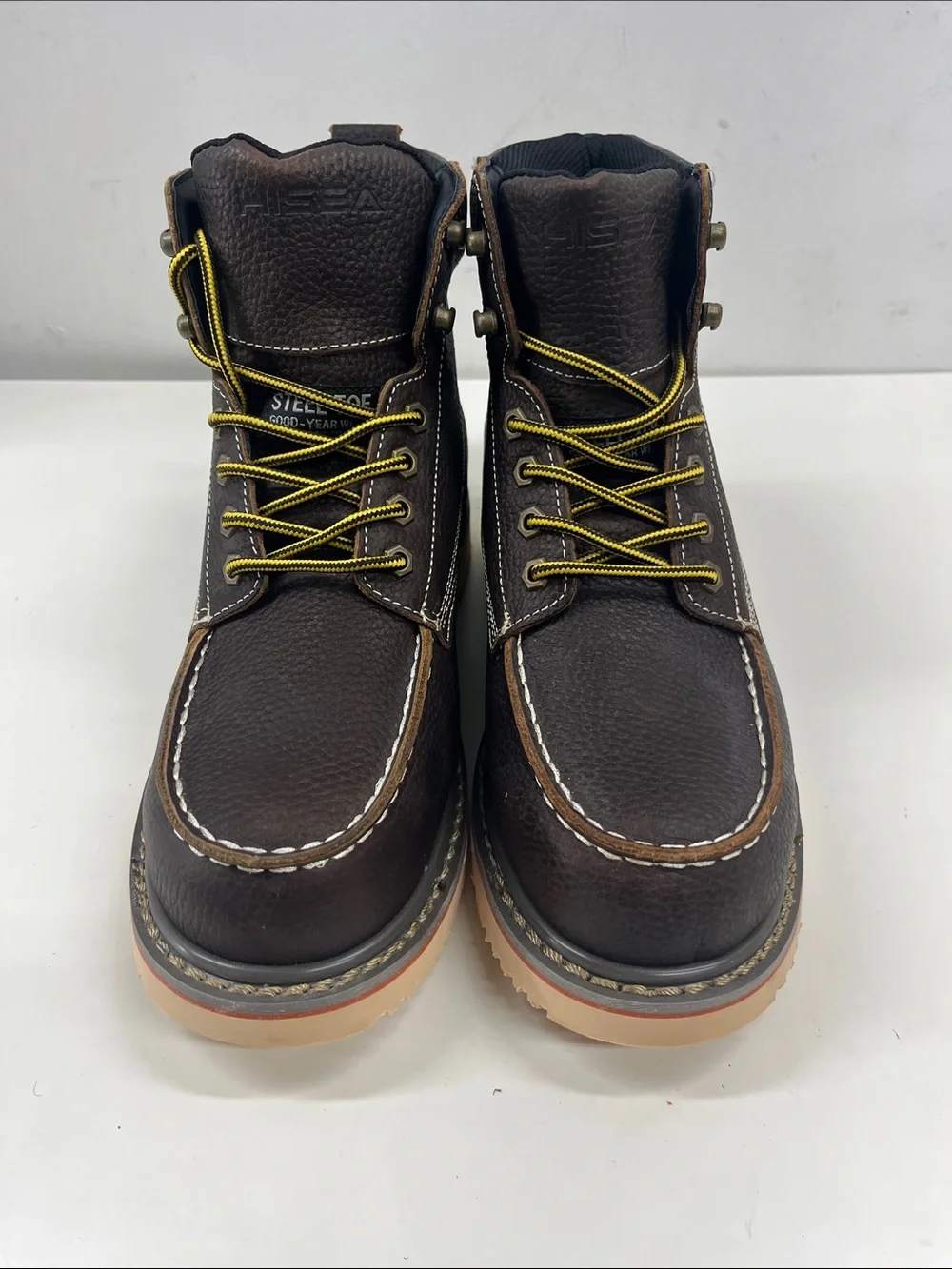 NEW HISEA Men's Steel Toe Work Boots Size 10.5